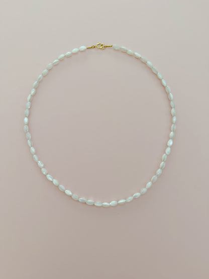 Mother of Pearl Rice Necklace