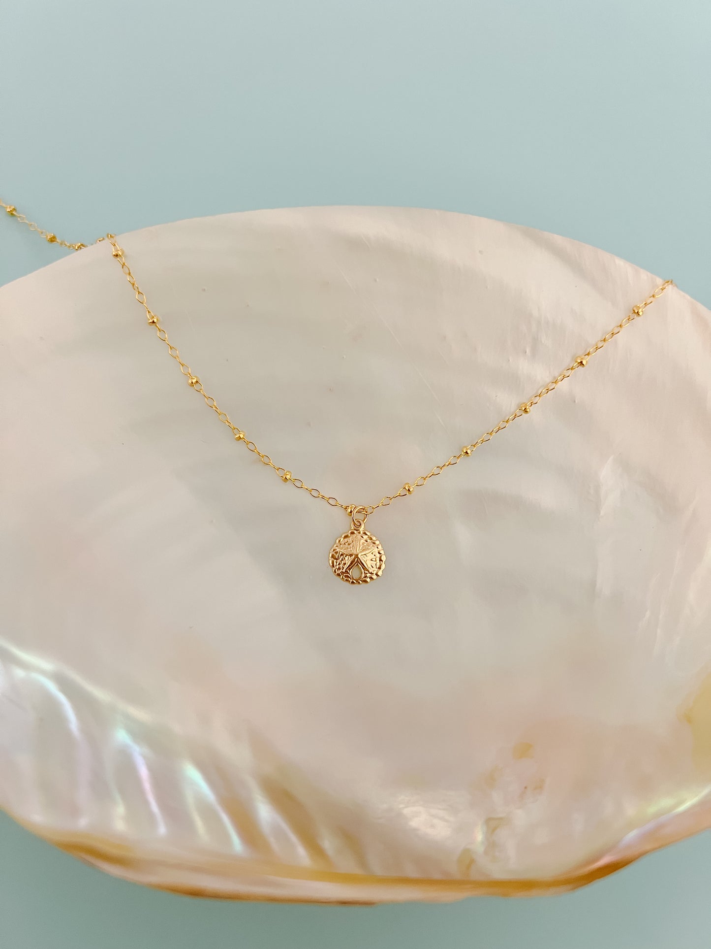 Gold Filled Sand Dollar Necklace