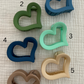 Heart Shaped Hair Claw Clips