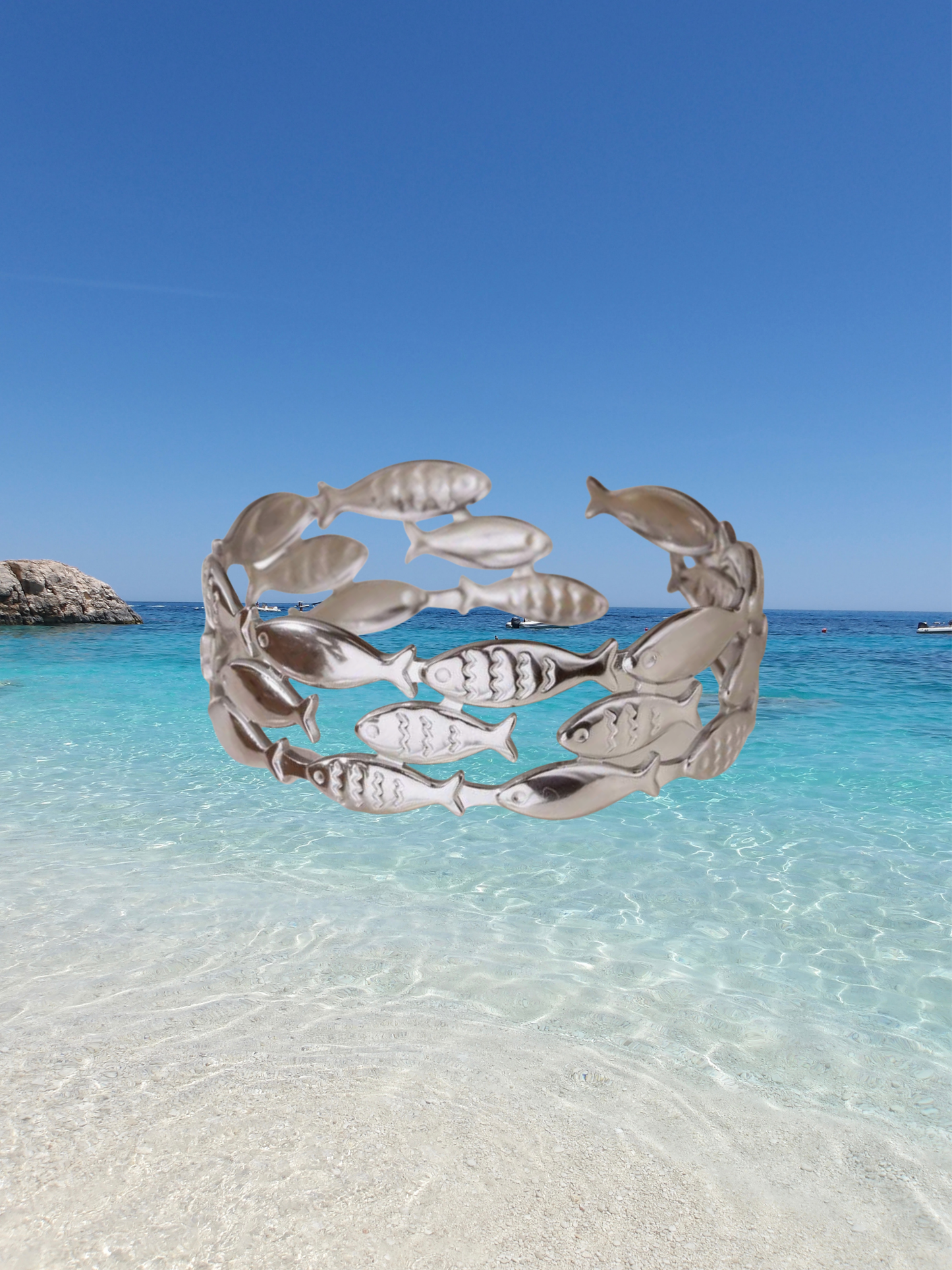 Silver Plenty of Fish Cuff