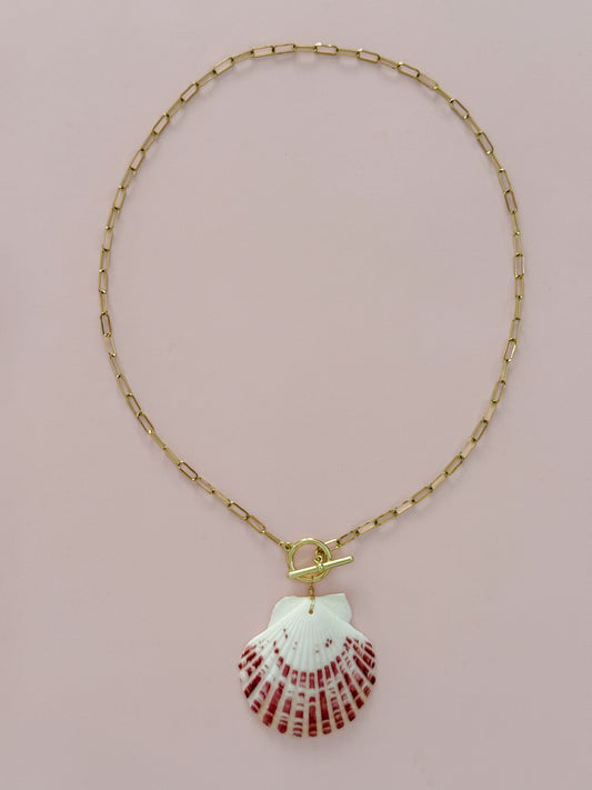 Paper Clip Seashell Necklace