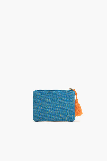 Teal & Orange Seahorse Coin Pouch