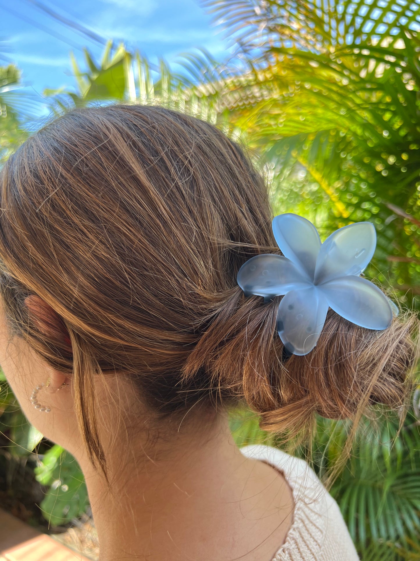 Plumeria Hair Claw Clip