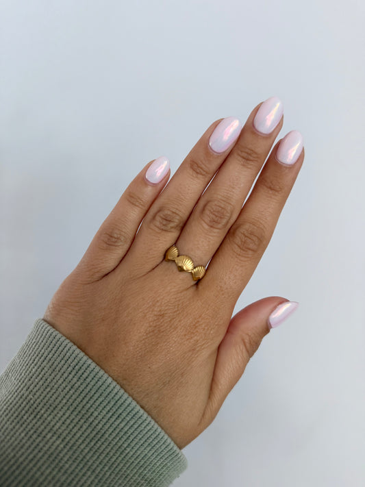 Gold 3 Shells Ring