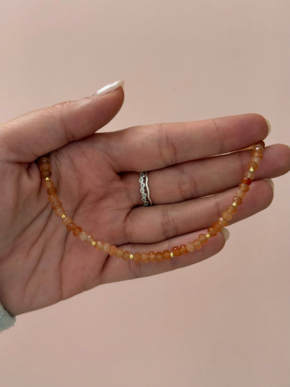 Pumpkin Beaded Necklace