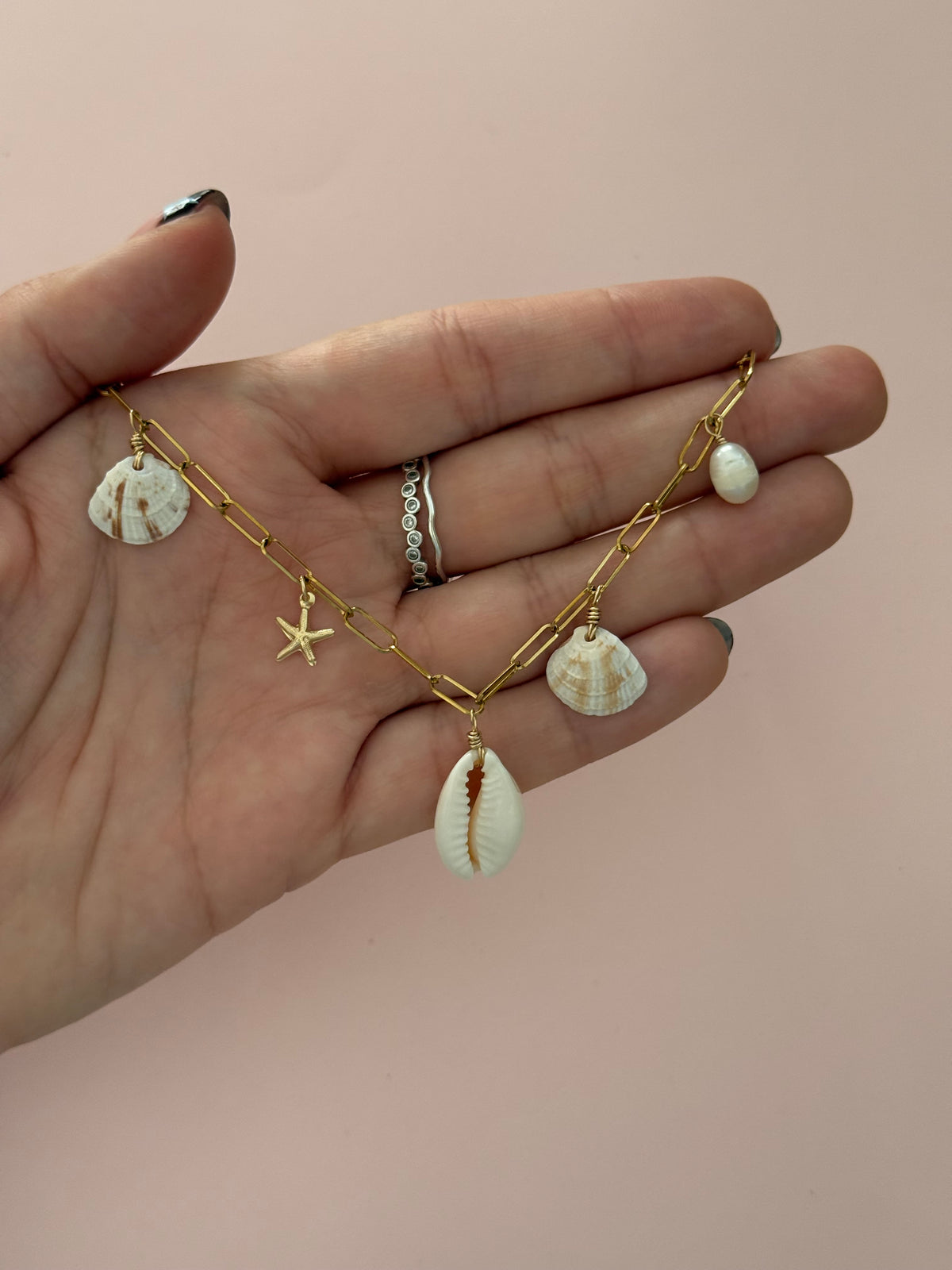 Alys Seashell Charm Necklace