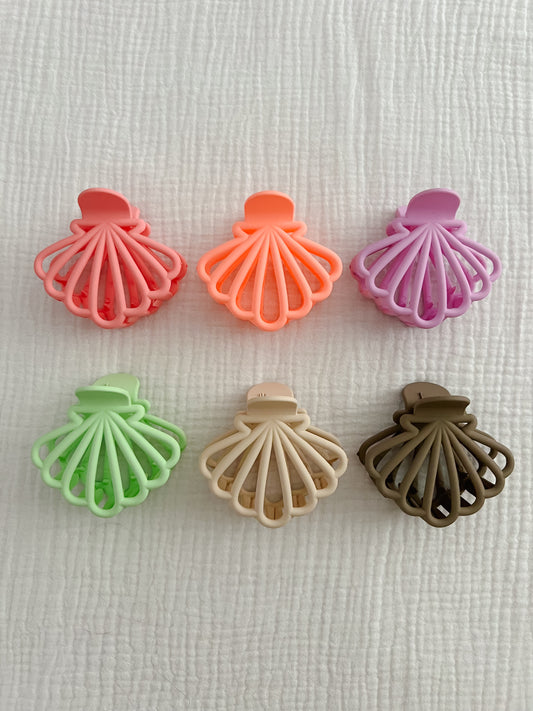 Matte Seashell Hair Claw Clips