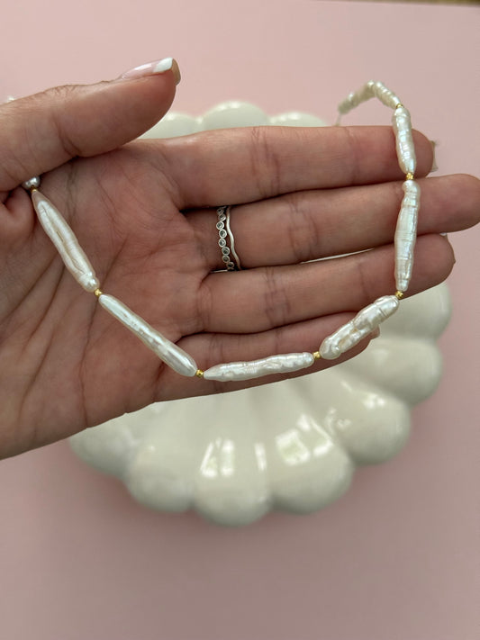 Freshwater Pearl Stick Necklace