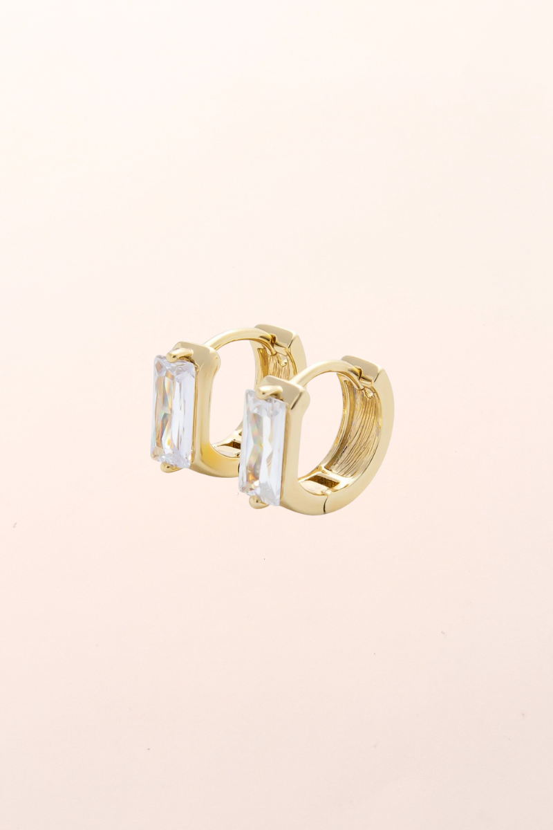 Rhinestone Huggie Earrings