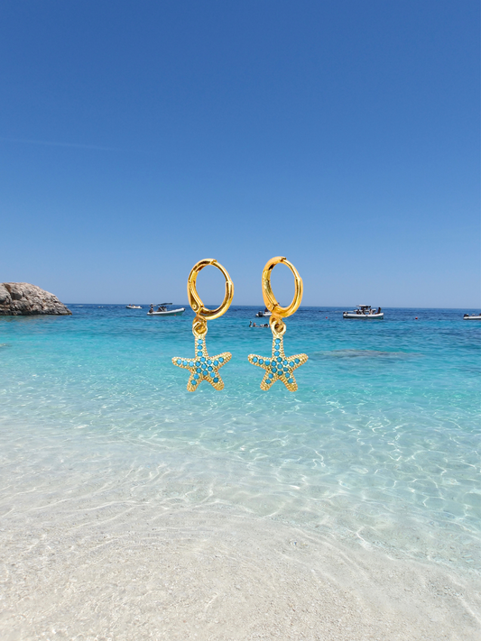 Turquoise Starfish Earrings