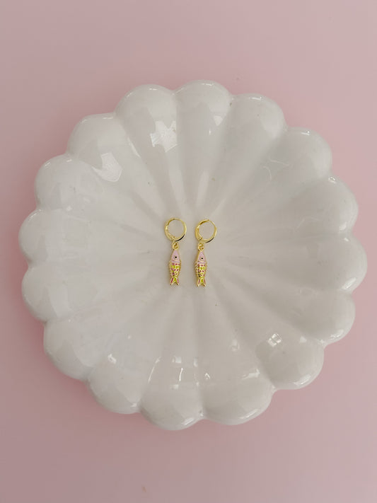 Pink Limeade Fish Earrings