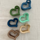 Heart Shaped Hair Claw Clips