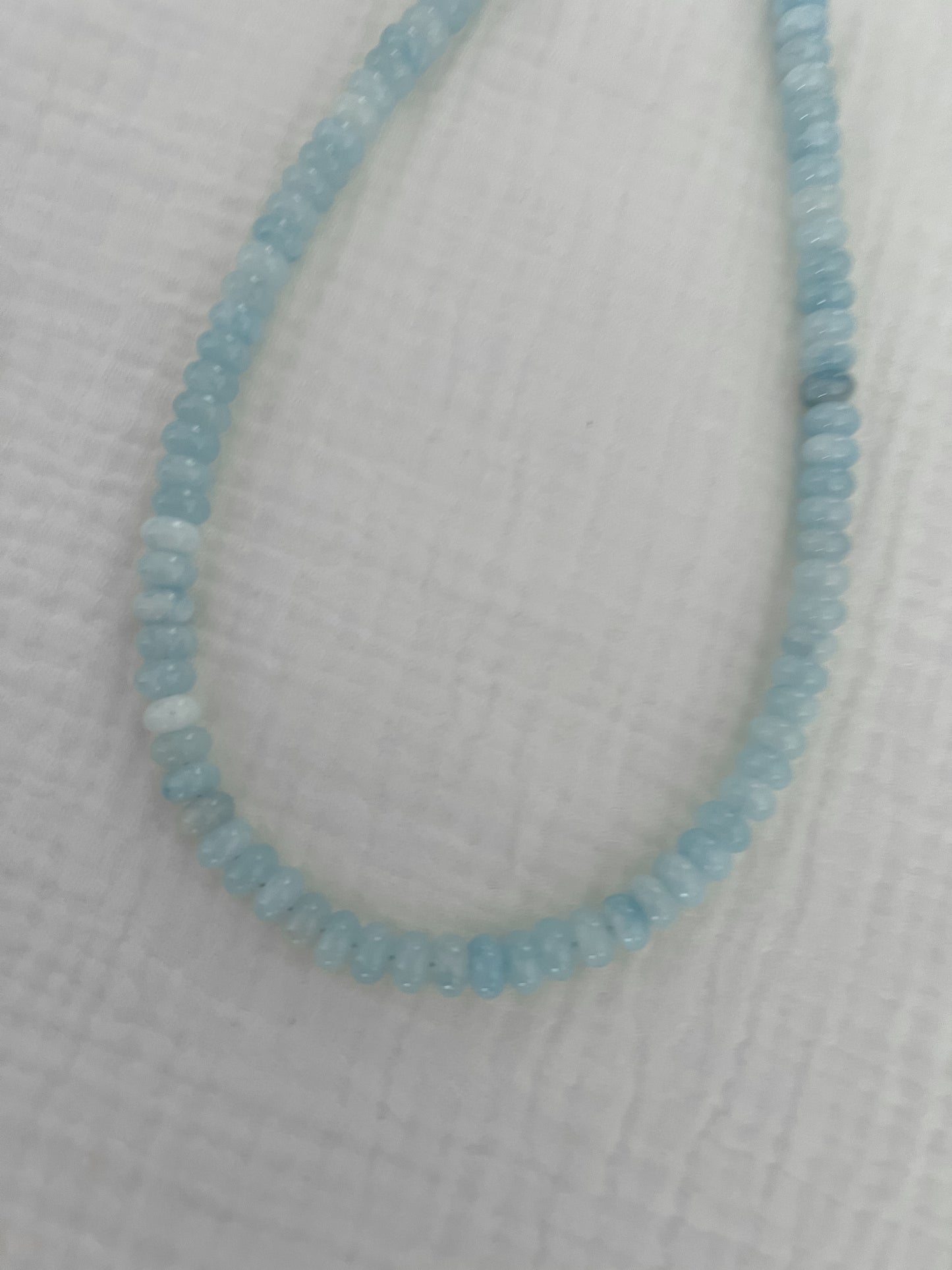 Blue Jade Beaded Necklace