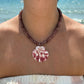 Brown Beaded Scallop Shell Necklace