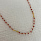 Garnet & Gold Arrow Layering Chain Necklace