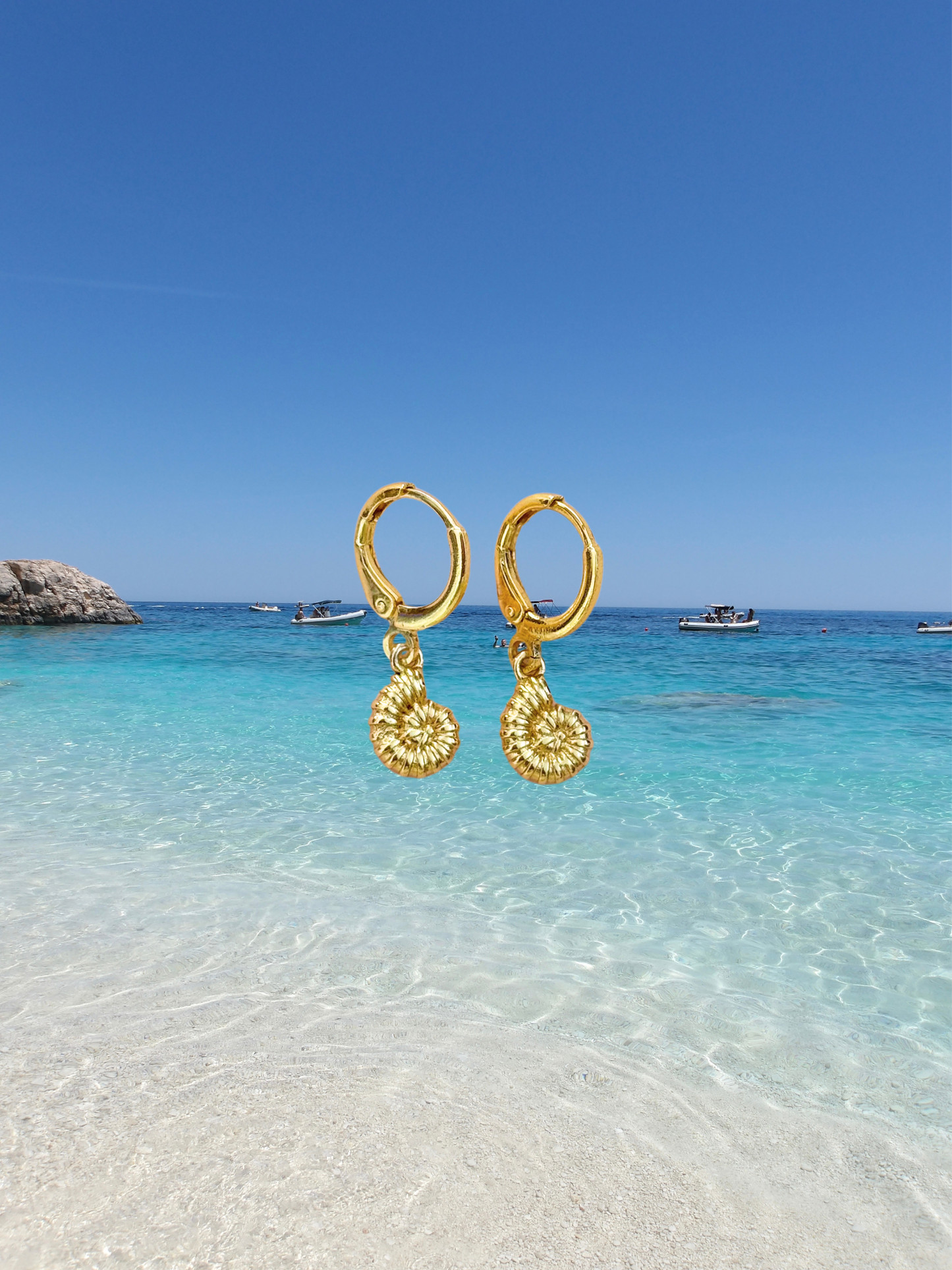 Tiny Nautilus Shell Earrings