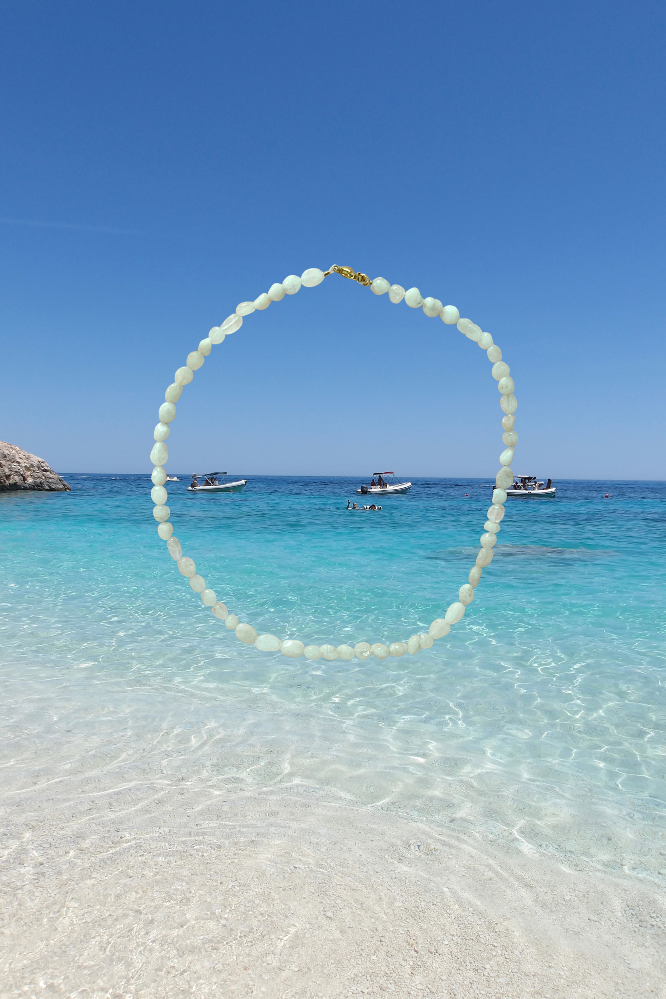 White Pebble Necklace