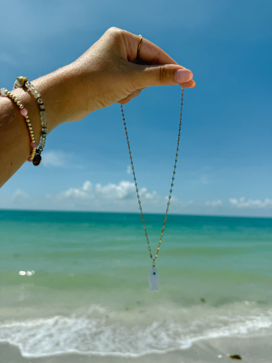 Mother of Pearl Fish Necklace