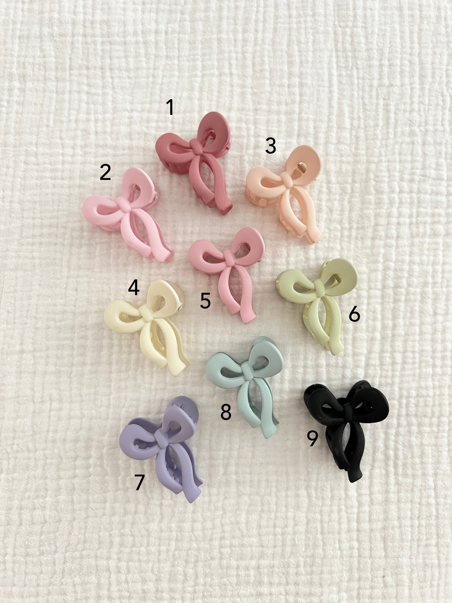 Tiny Bow Hair Clips