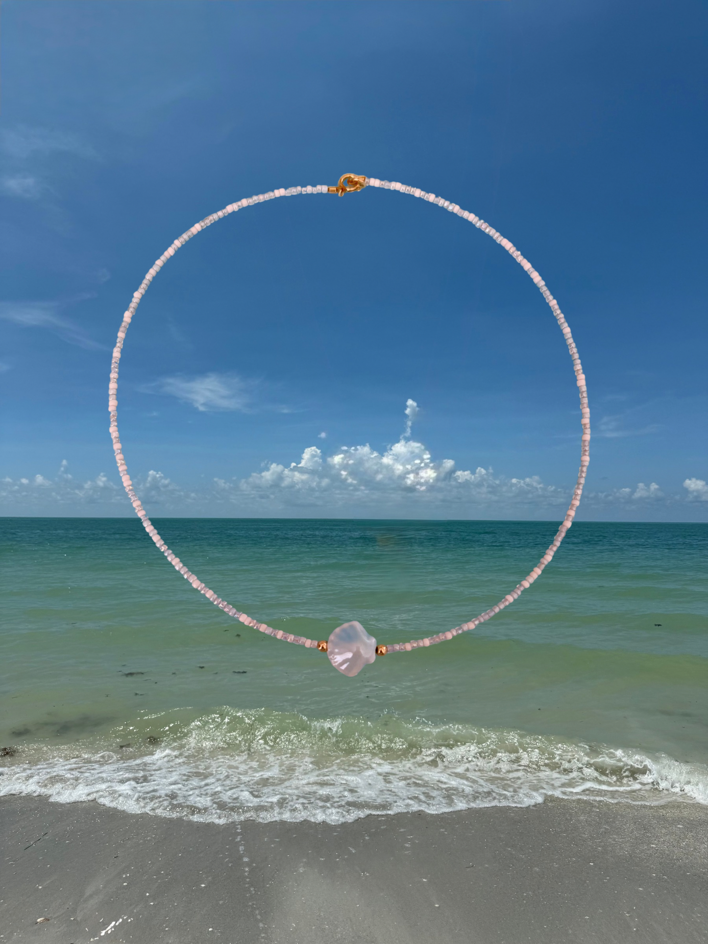 Light Blue Shell Necklace