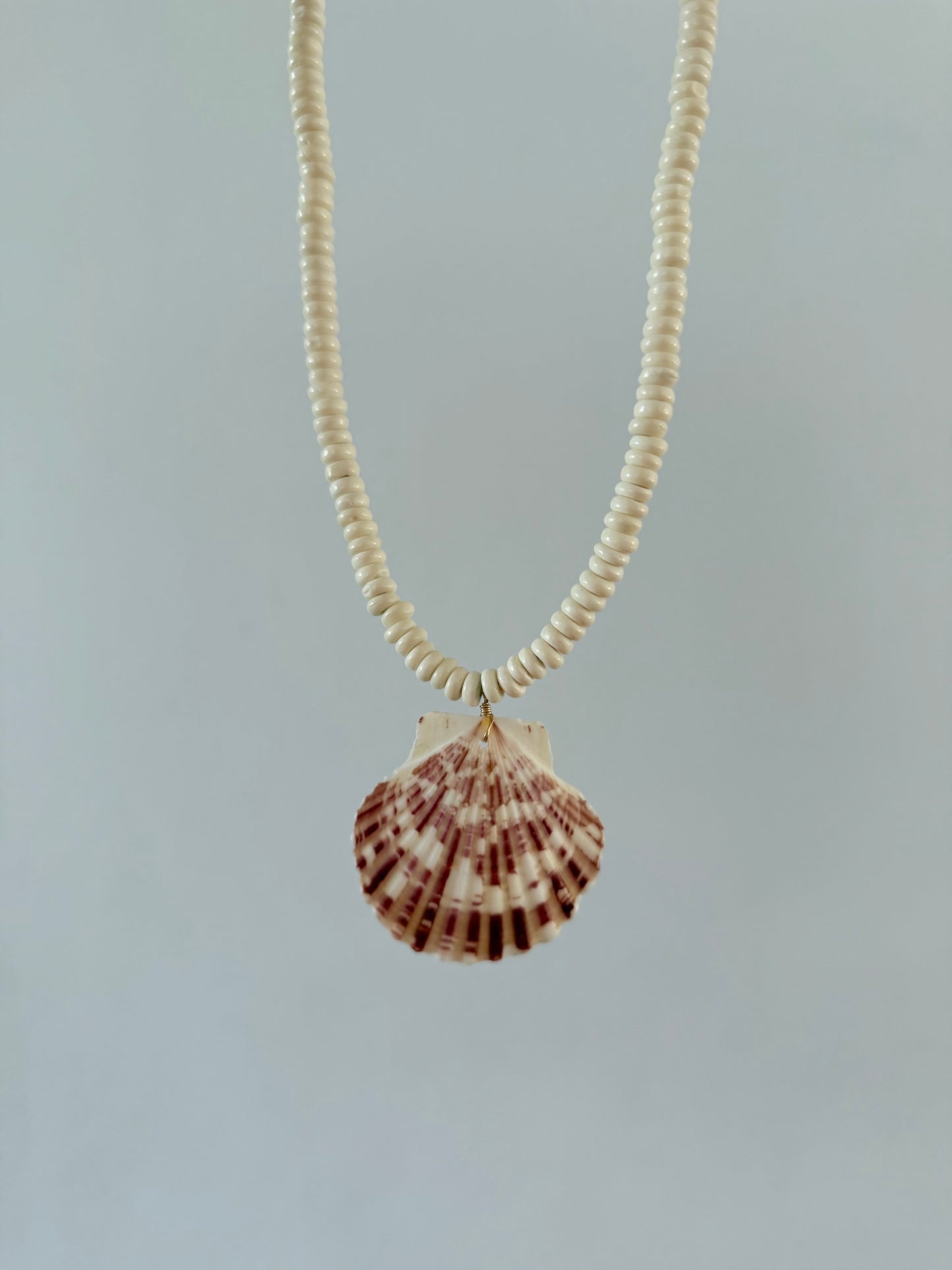 Beaded Scallop Shell Necklace