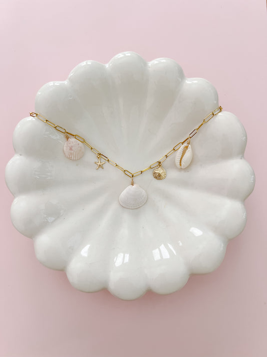 Real Seashell Charm Necklace