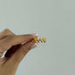 Gold Stainless Steel Dotted Ring