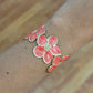 Red/Orange Flower Cuff Bracelet