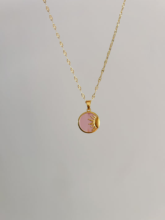 Pink Sun Necklace