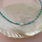 Amazonite Coin Pearl Necklace