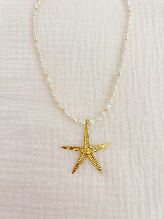 Pearl & Starfish Necklace