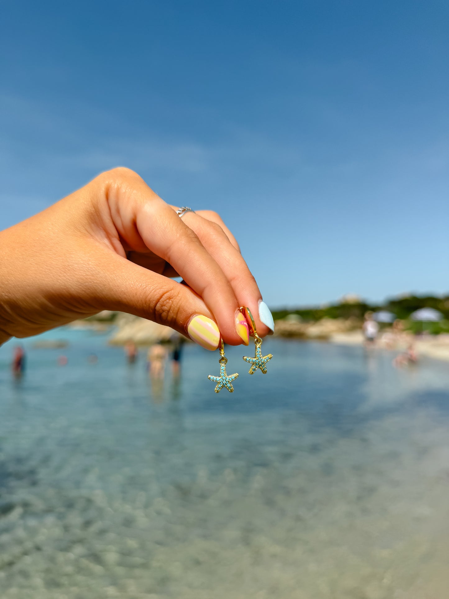 Turquoise Starfish Earrings