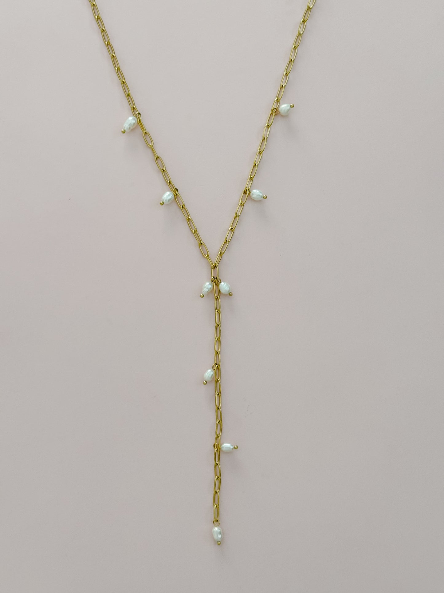 Pearl Lariat Necklace