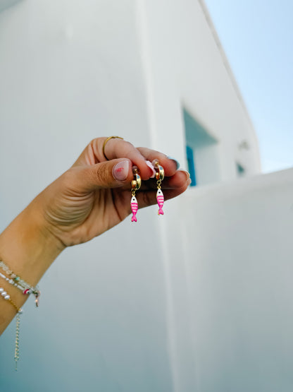 Magenta Sardine Earrings