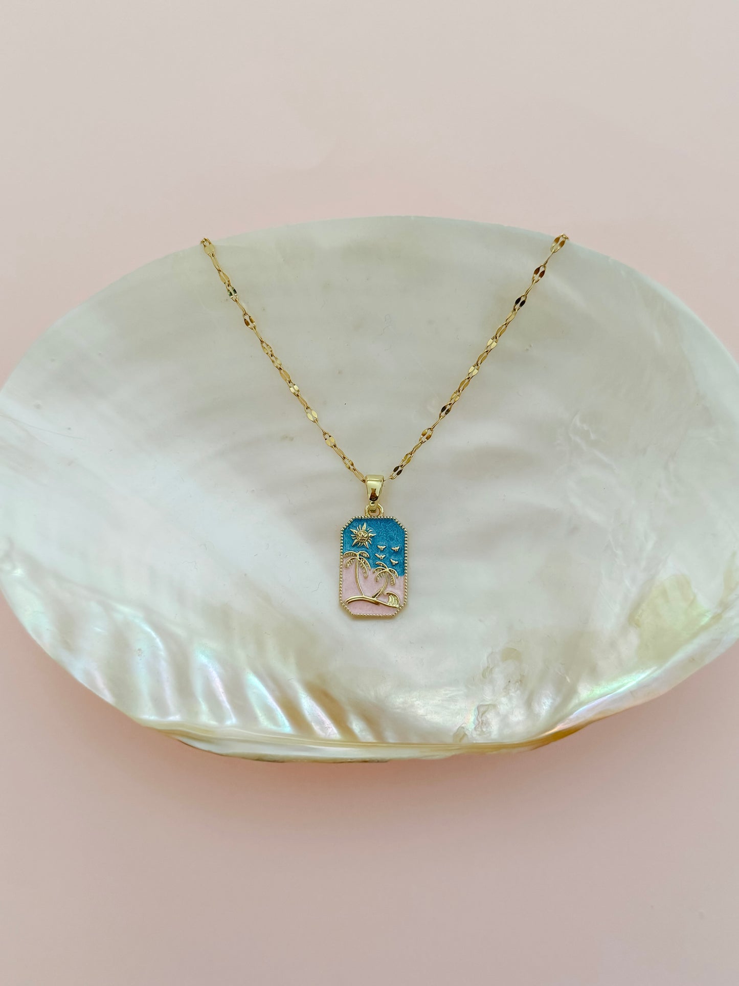 Blue Under the Palms Necklace
