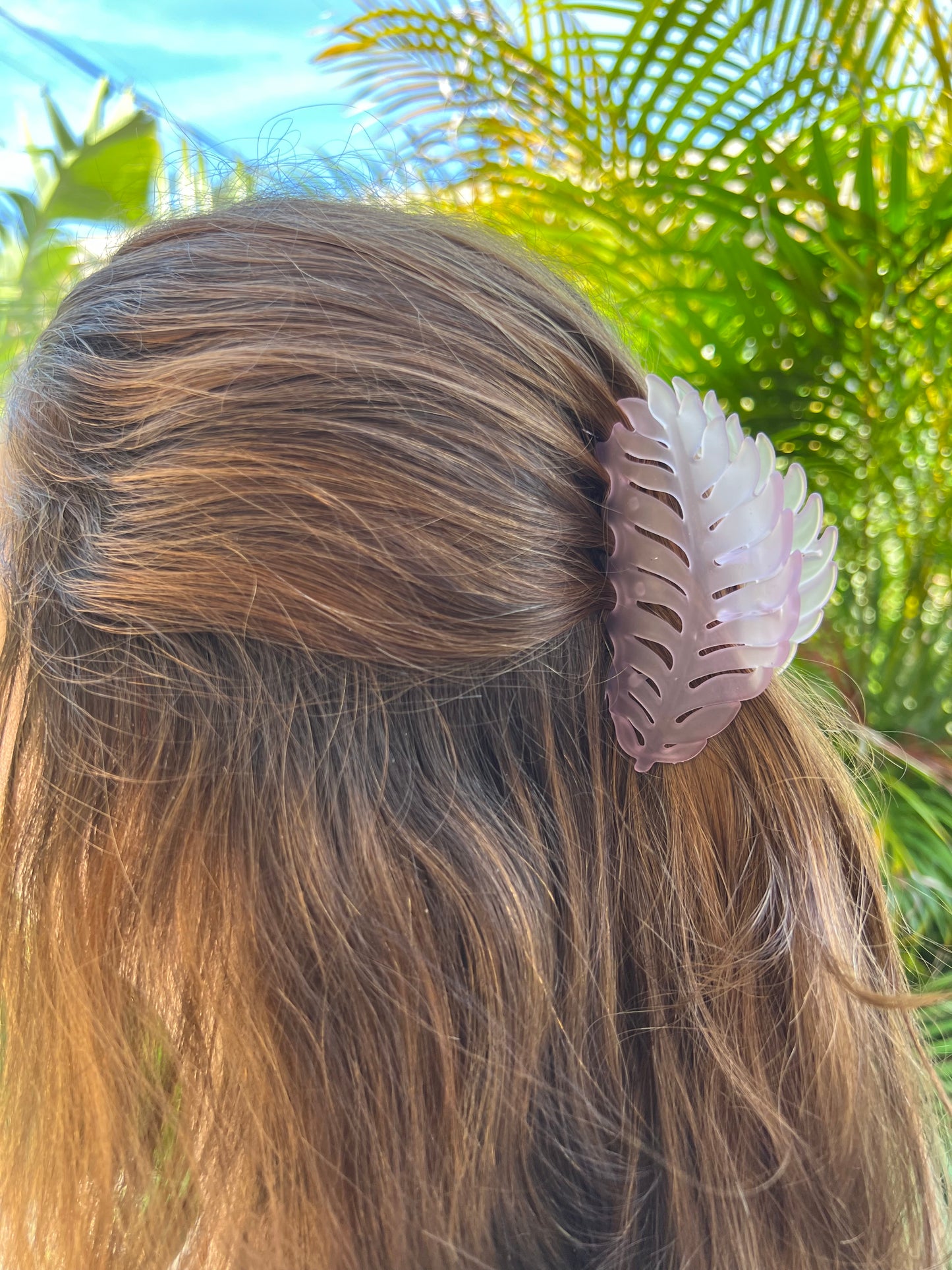 Tropical Leaf Hair Claw Clip