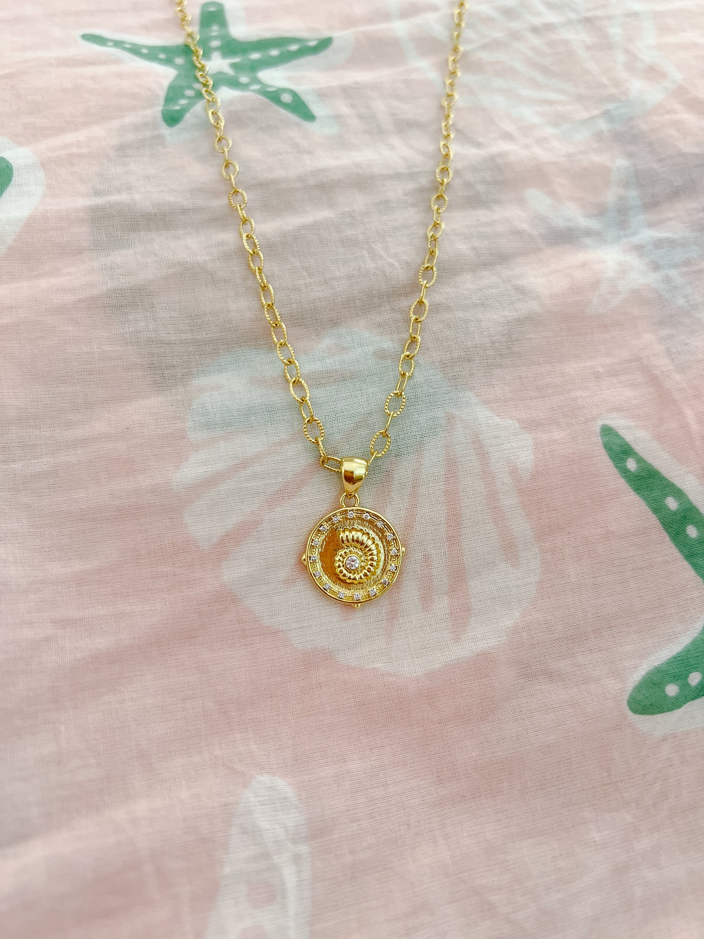 Gold Nautilus Shell Necklace