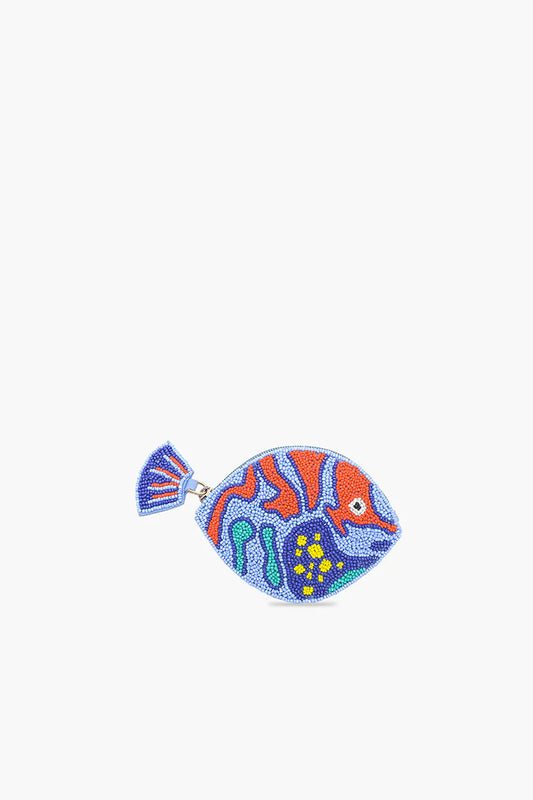 Periwinkle Fish Coin Pouch