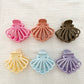 Matte Seashell Hair Clips