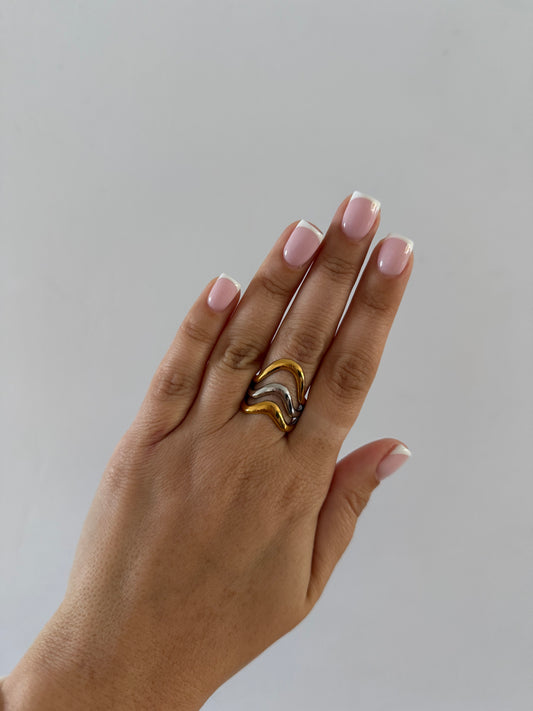 Stainless Steel Mixed Metal Ring