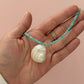 Amazonite Turbo Shell Necklace