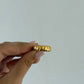 Stainless Steel Croissant Ring