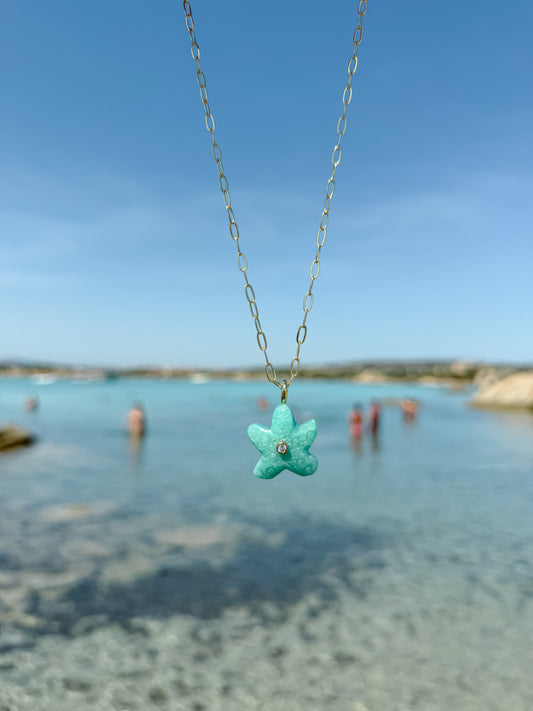 Amazonite Starfish Necklace