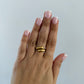 Gold Stainless Steel Overlap Ring