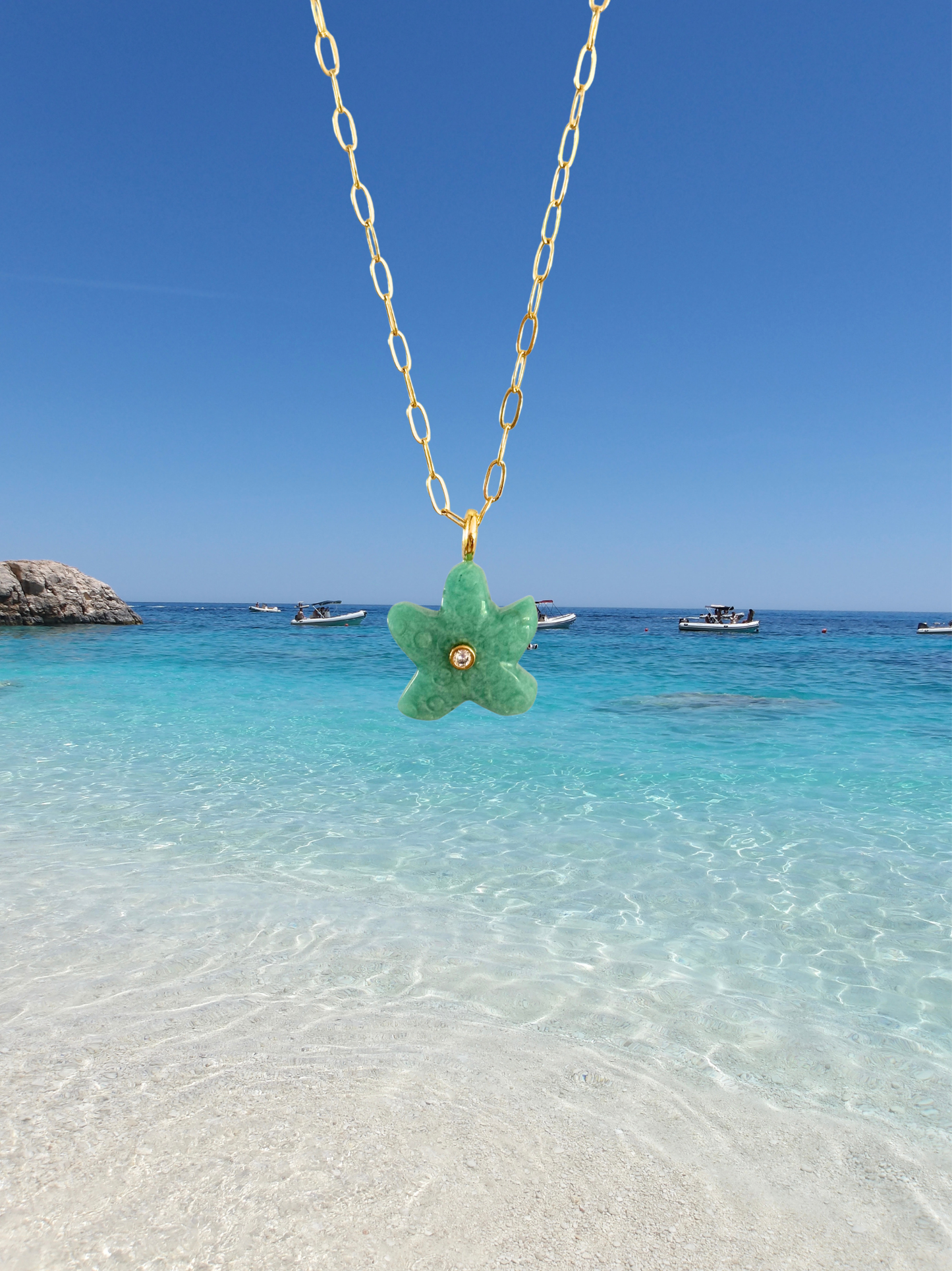 Amazonite Starfish Necklace