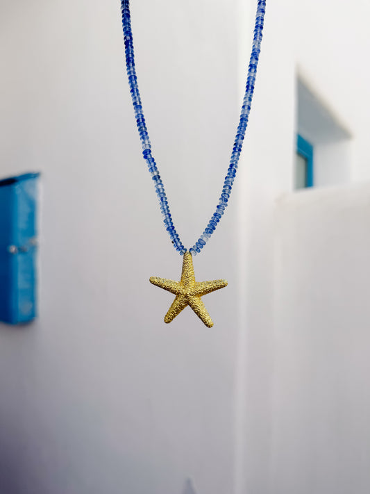 Blue Starfish Necklace