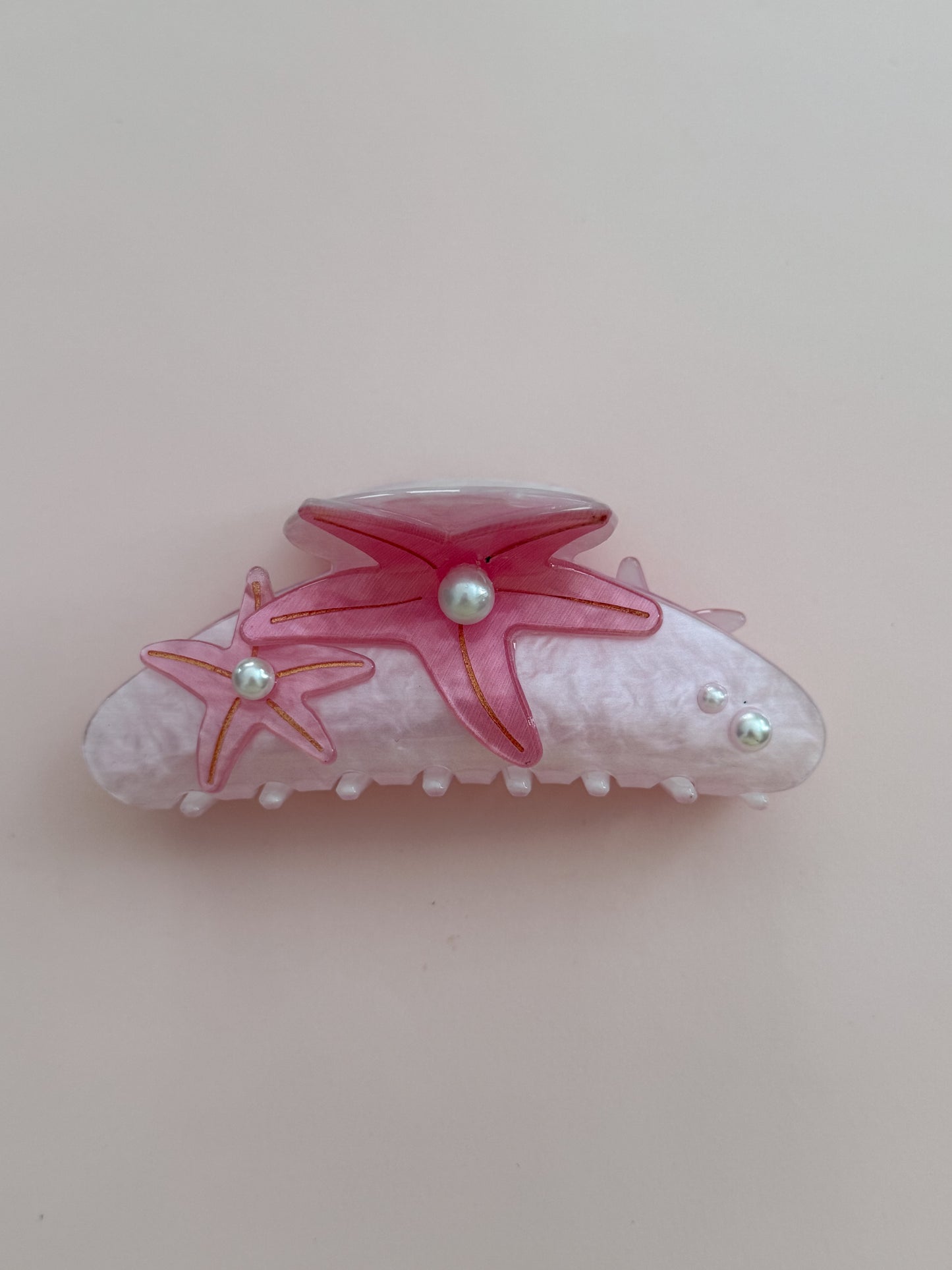 Rosey Pink Starfish Hair Clip