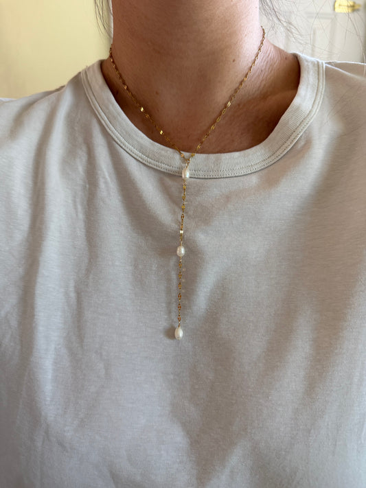 Pearl Lariat Necklace