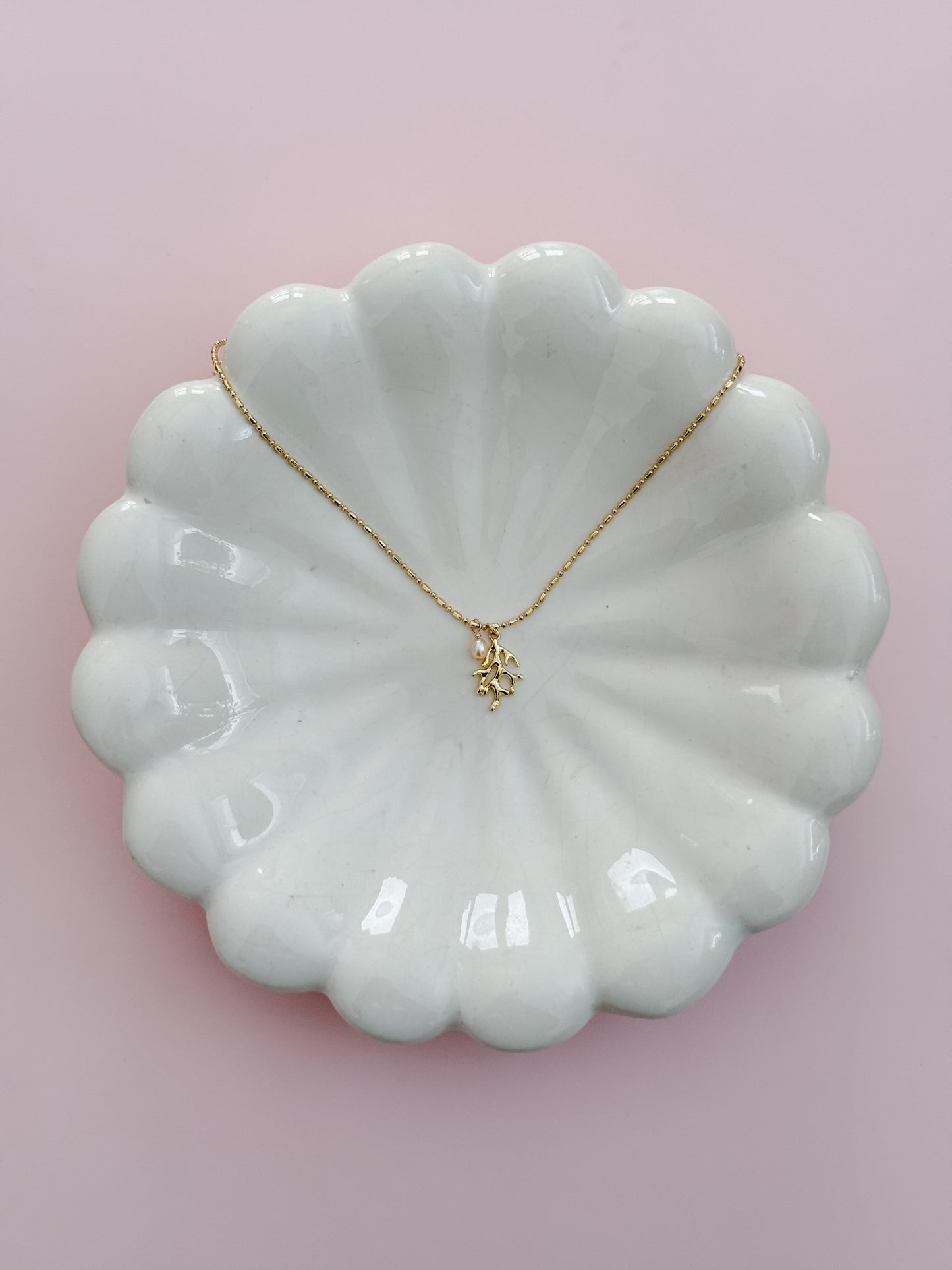 Gold Coral Necklace
