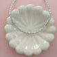 Light Blue Pearly Cylinder Necklace